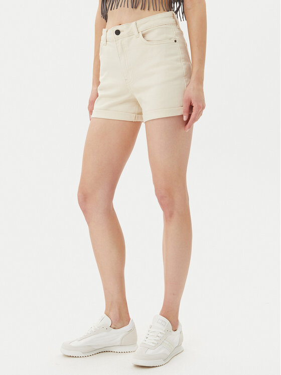 Noisy May Noisy May Džínové šortky Moni 27029546 Béžová Slim Fit