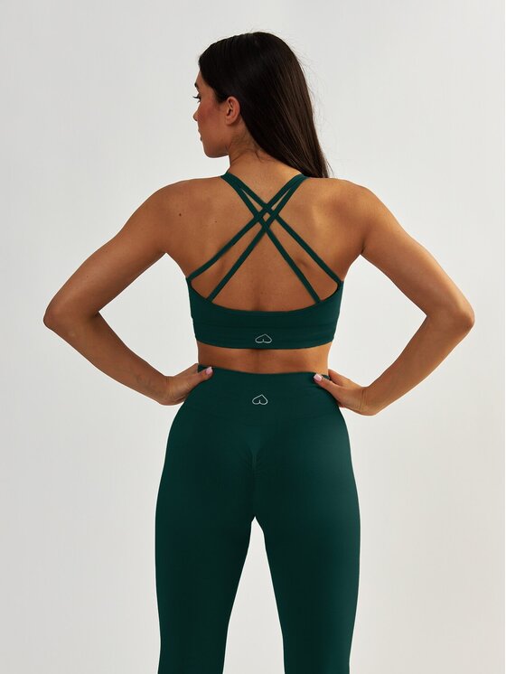 BeShaped BeShaped Biustonosz sportowy Gym Queen Zielony