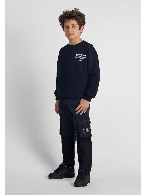 minoti minoti Spodnie cargo 27PANT42 Czarny Regular Fit