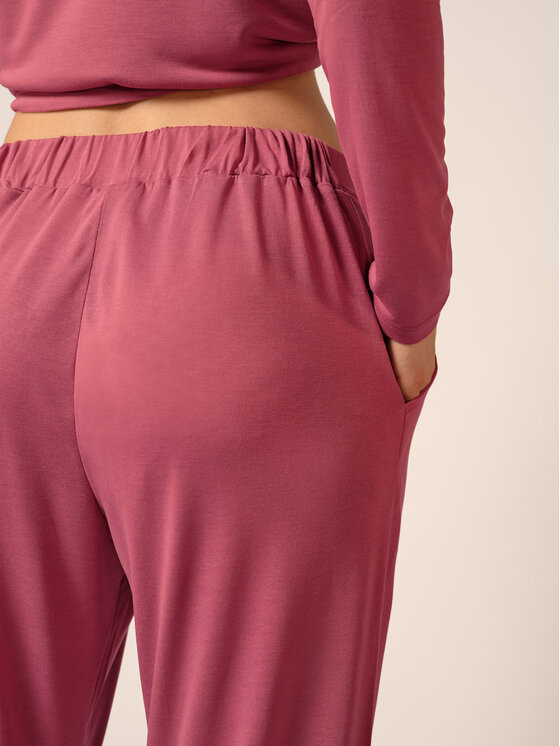 Huber Huber Spodnie damskie 19016 Różowy Comfortable Fit