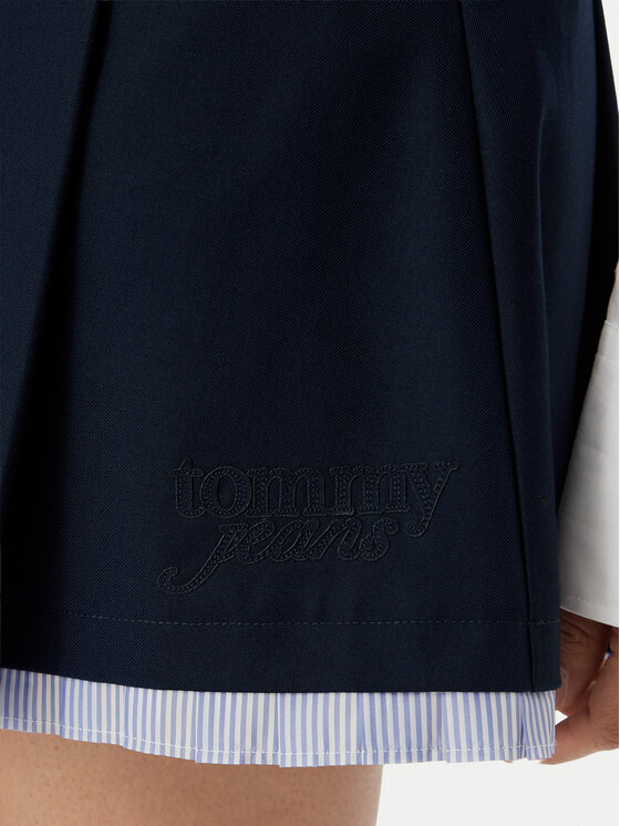 Tommy Jeans Tommy Jeans Φούστα σε γραμμή Α Varsity Pleated DW0DW22758 Σκούρο μπλε Regular Fit