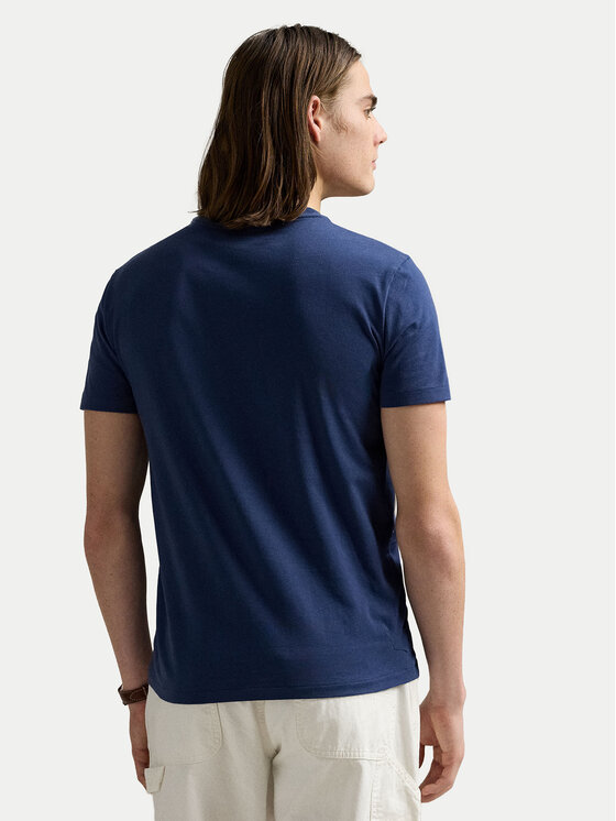 Polo Ralph Lauren Polo Ralph Lauren Tričko 710671438426 Tmavomodrá Custom Slim Fit