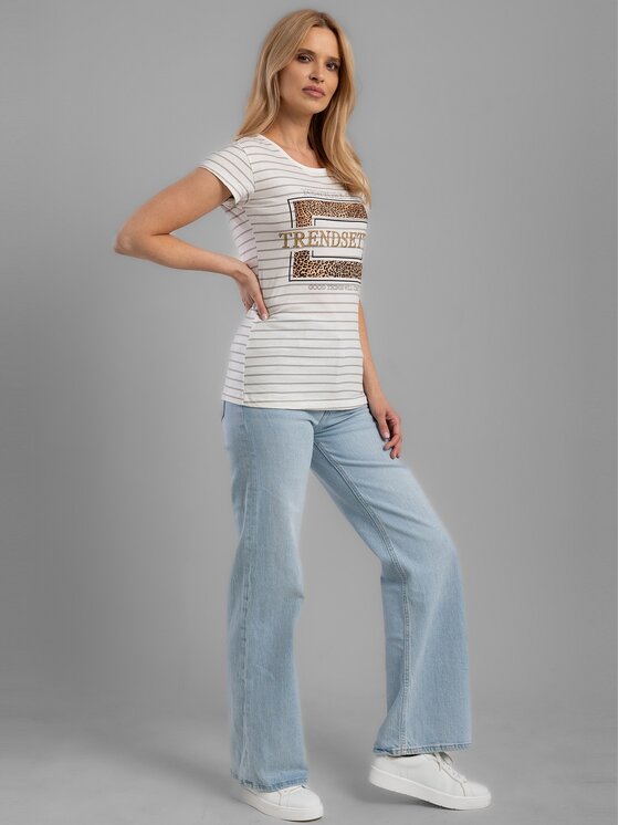 Perso Perso T-Shirt TCE91C0040F Szary Regular Fit