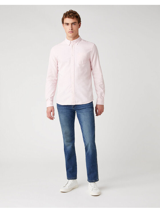 Wrangler Wrangler Camicia LS 1 PKT BUTTON DOWN Rosa Regular Fit