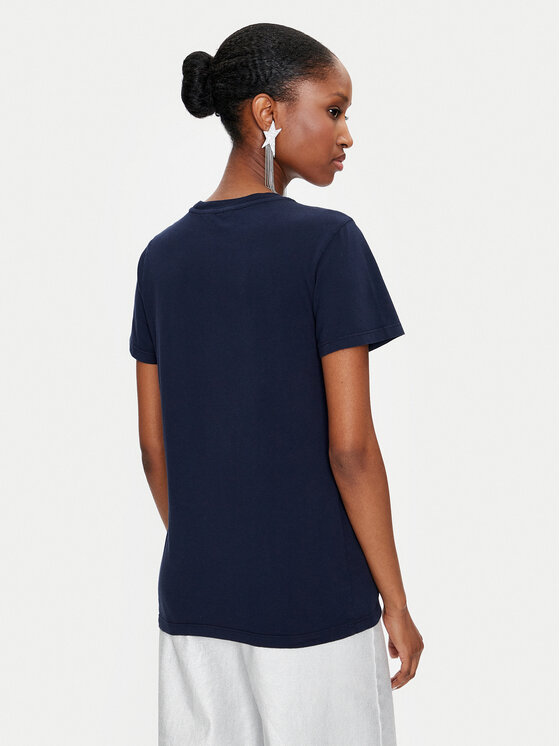 PINKO Pinko T-shirt Jersey Old Wash Logo 101752 A227 Blu scuro Regular Fit