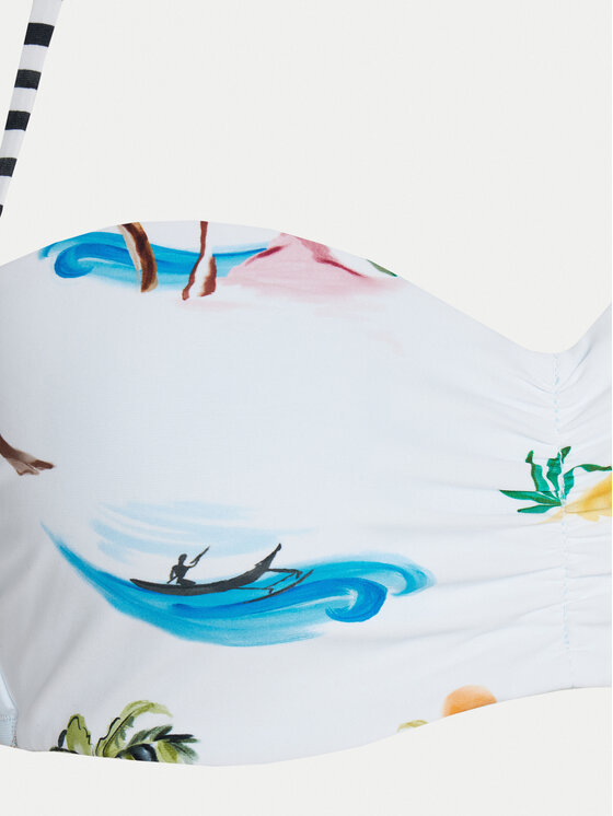 Seafolly Seafolly Bikini partea de sus Isla Palm 30574-216 Alb