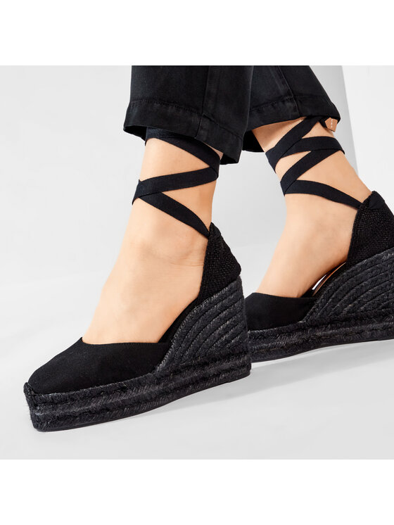 Castañer Castañer Espadrilky Carina C/8ED/001 020966-100 Čierna