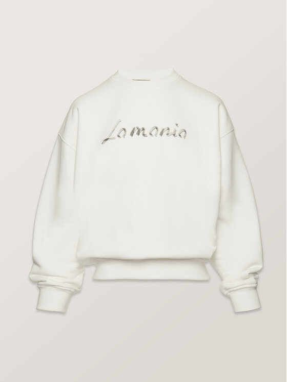 La Mania La Mania Felpa FIORA Bianco Classic Fit