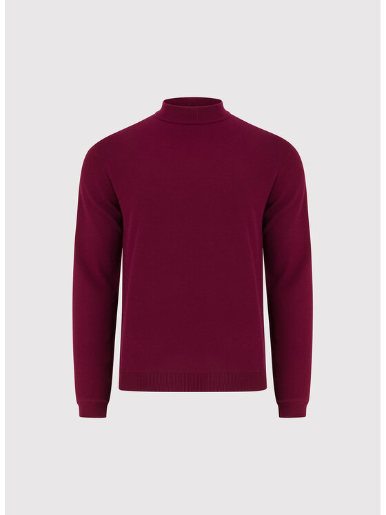 Pako Lorente Pako Lorente Sweter P26WN-2X-009 Bordowy Regular Fit