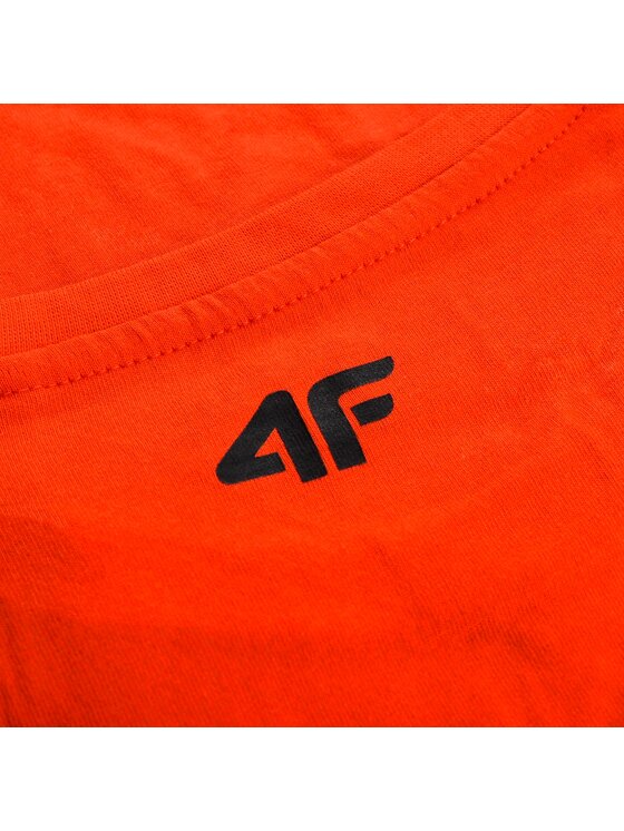 4F 4F T-Shirt TTSHM488 Czerwony Comfortable Fit