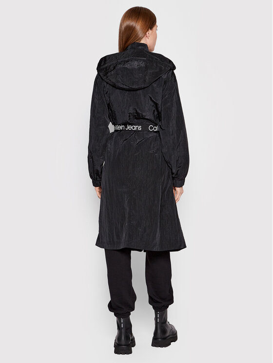 Calvin Klein Jeans Calvin Klein Jeans Демісезонний плащ J20J218267 Чорний Relaxed Fit