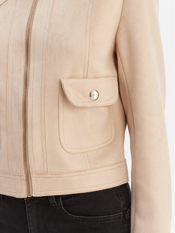 Morgan Morgan Jakna iz umetnega usnja 261-GELATO Bež Slim Fit