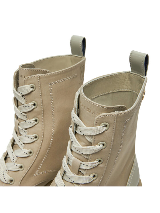 Tommy Hilfiger Tommy Hilfiger Schnürstiefeletten Flag Ventile Lace Up Boot FW0FW08287 Beige