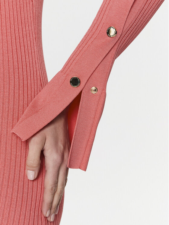 Patrizia Pepe Patrizia Pepe Плетена рокля 8A1061/K9J5-R765 Розов Slim Fit