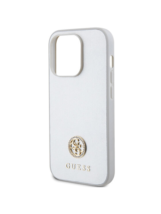 Guess Guess Etui na telefon iPhone 15 Pro Srebrny