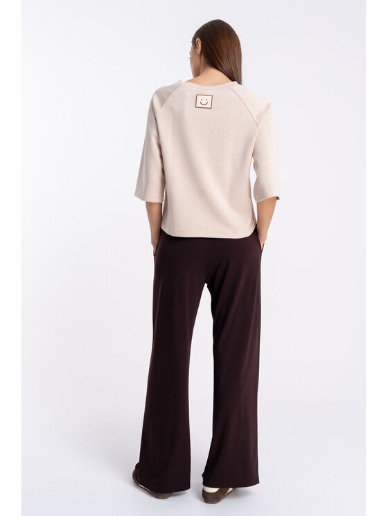 CLICK CLICK Μπλουζάκι 10-6920 Μπεζ Straight Fit