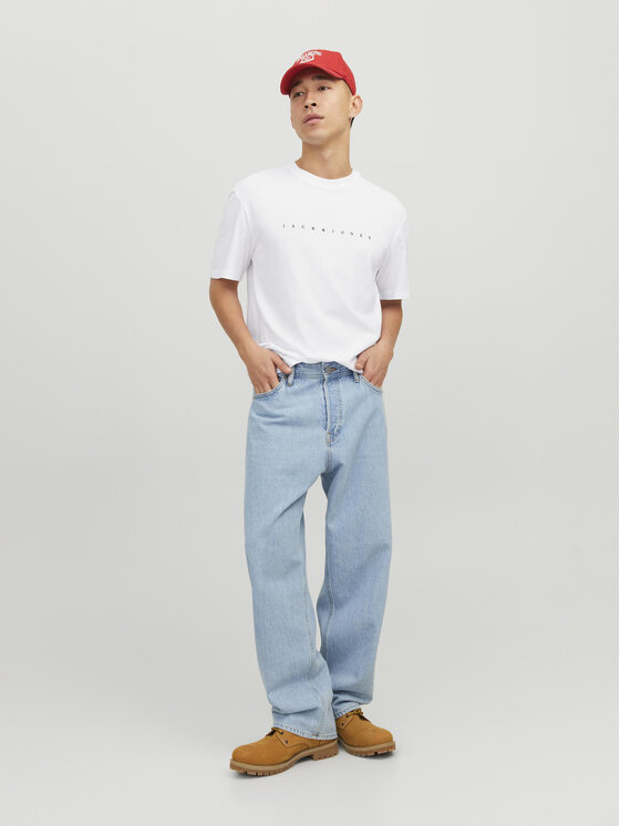 Jack&Jones Jack&Jones Тишърт Star 12234746 Бял Relaxed Fit
