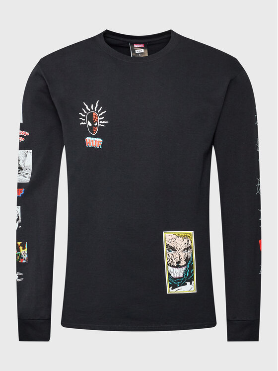 HUF Majica Dugih Rukava MARVEL Spidey Sense TS02054 Crna Regular Fit