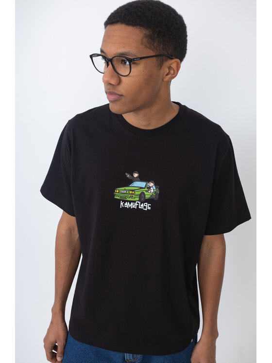 Kamuflage Kamuflage T-Shirt Pull Up Czarny Relaxed Fit