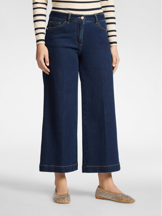 Elena Mirò Elena Mirò Jeansy P512P000389N034 Niebieski Cropp Fit