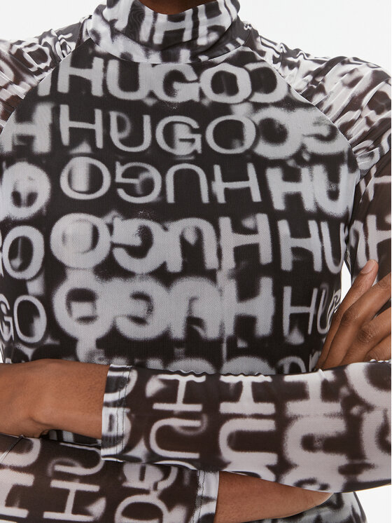HUGO Hugo Každodenní šaty Nortensis 50508573 Černá Slim Fit