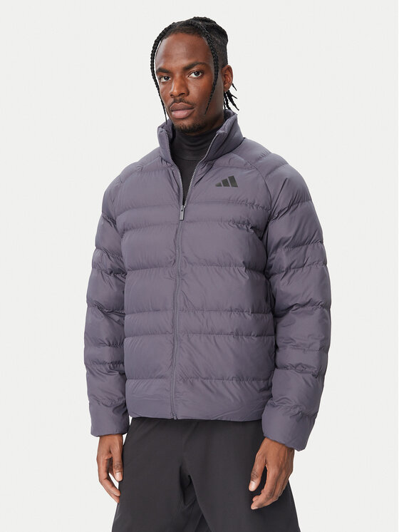 adidas Zimska jakna Essentials Packable KS7700 Tamno siva Loose Fit
