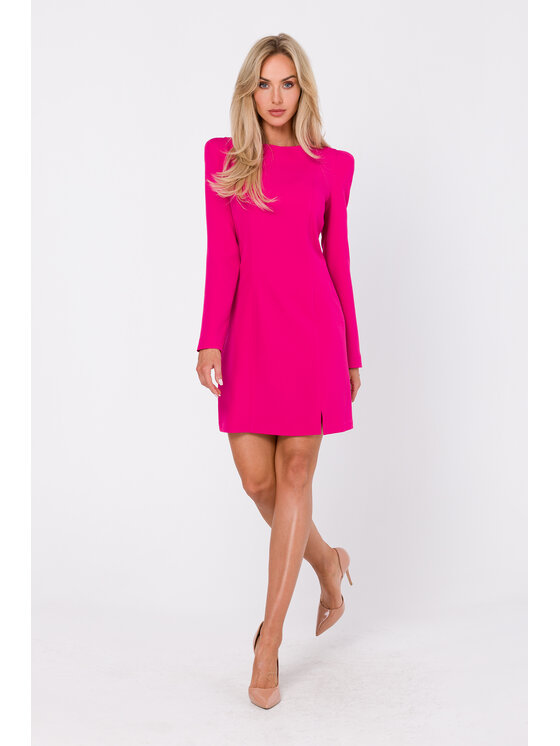Made of Emotion Made of Emotion Koktejlové šaty M755 Ružová Modern Fit