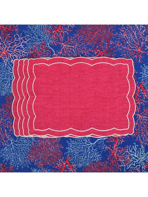 Roseberry Home Roseberry Home Podkładka na stół haftowane Magenta Onde Różowy