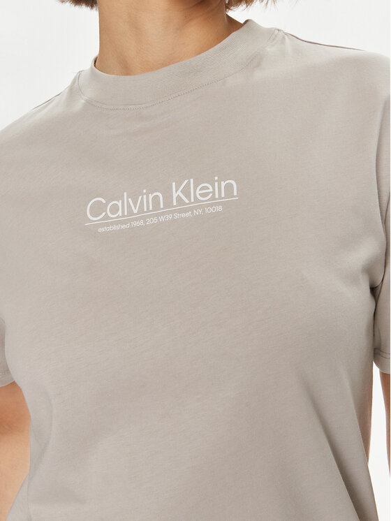 Calvin Klein Calvin Klein Tricou Coordinates K20K207005 Bej Regular Fit