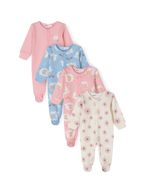 MINOTI MINOTI Pajac 24babypack5 Różowy Regular Fit