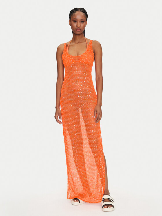 Guess Guess Strand ruha E5GK01 KCR20 Narancssárga Bodycon Fit