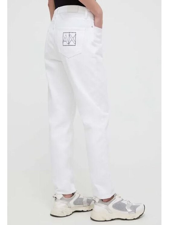 Armani Exchange Armani Exchange Jeans Woman Denim 5 Pocket Pant Bianco Boyfriend Fit