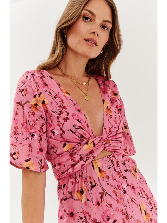 NAOKO NAOKO Každodenní šaty Bellissima Růžová Regular Fit