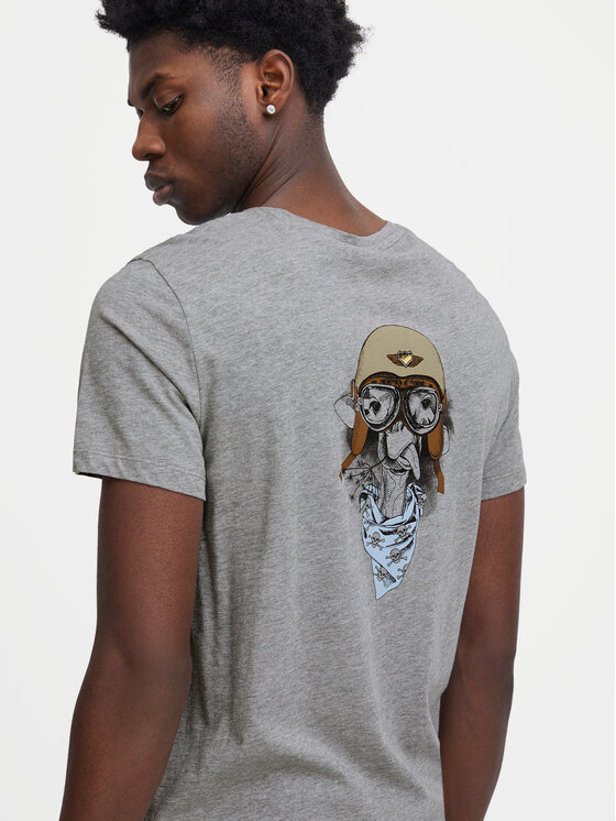 Blend Blend T-Shirt 20716511 Szary Regular Fit