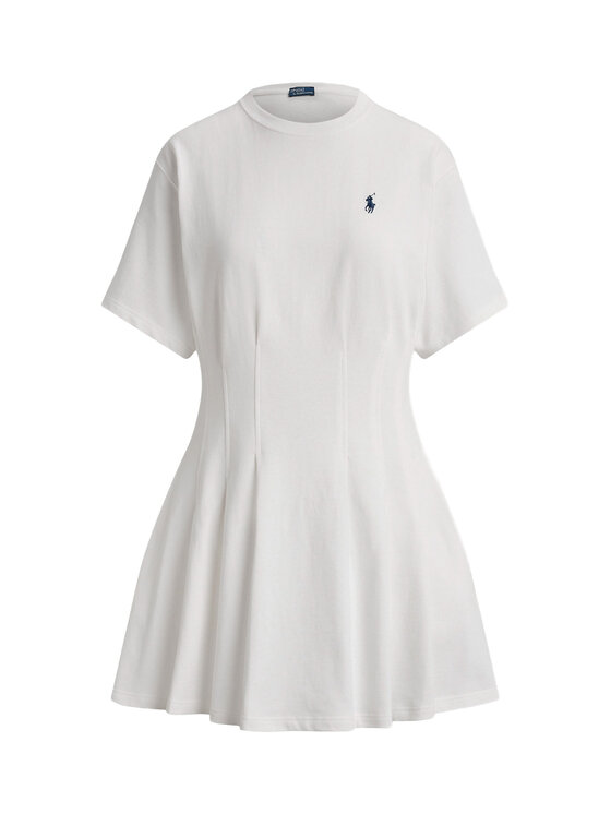 Polo Ralph Lauren Polo Ralph Lauren Každodenné šaty 211A96342002 Biela Slim Fit