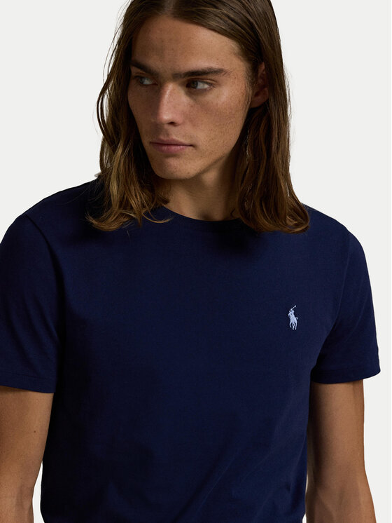 Polo Ralph Lauren Polo Ralph Lauren T-Shirt 710671438404 Σκούρο μπλε Slim Fit