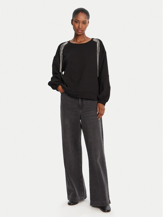 TWINSET TWINSET Majica dugih rukava 252LI2MCC Crna Regular Fit