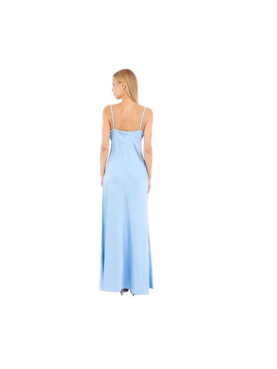 Guess Jeans Guess Jeans Vestito estivo Abito donna adle lace neckline long Blu Regular Fit