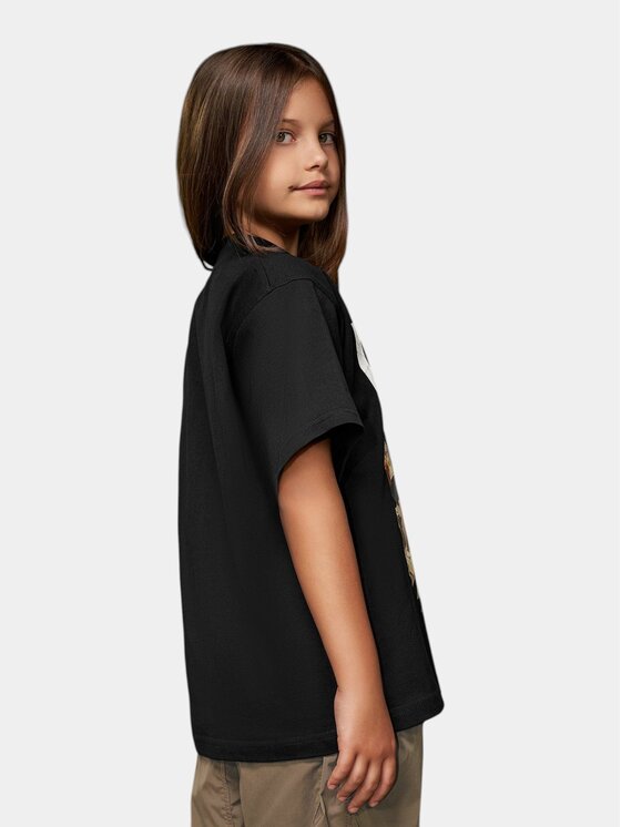 MADE BY SOCIETY MADE BY SOCIETY T-Shirt Tricou „Little King” - T36647 Czarny Basic Fit