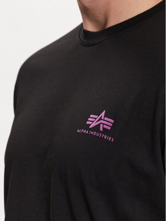 Czarny Regular Fit T-Shirt Alpha 128507 Backprint Industries T