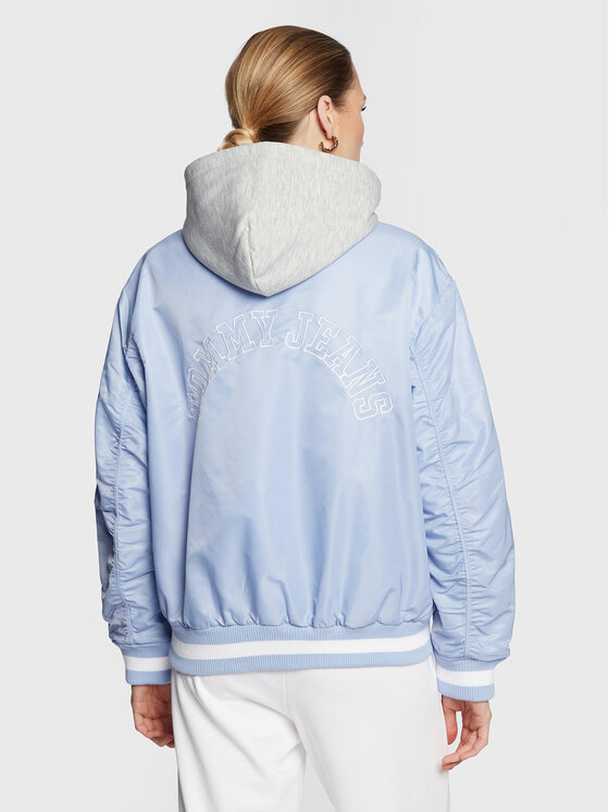 Tommy Jeans Tommy Jeans Bundy bomber Graphic DW0DW14936 Modrá Regular Fit