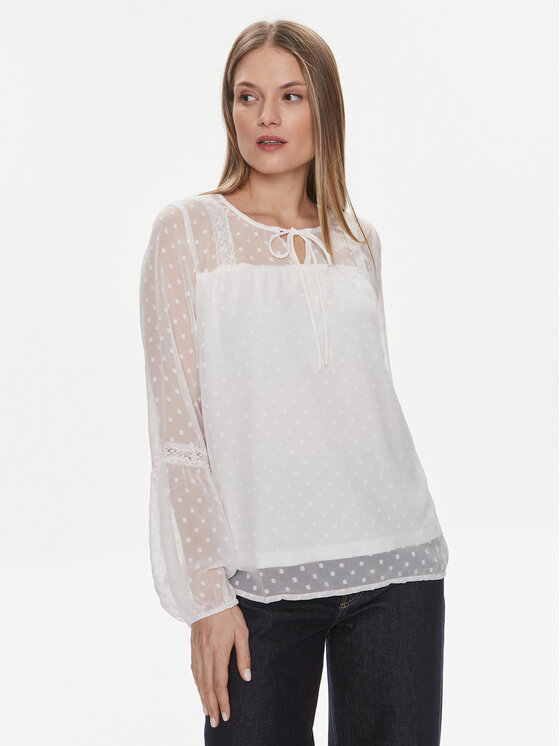 Vila Vila Blúz Edee 14079577 Fehér Regular Fit