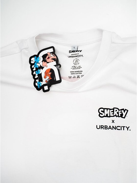 Smerfy Smerfy T-Shirt 118539 Biały Oversize