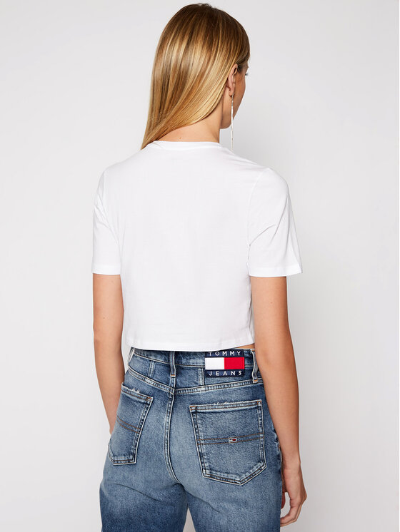 Vans Vans Majica Flying V Crop Cre VN0A54QU Bela Cropped Fit