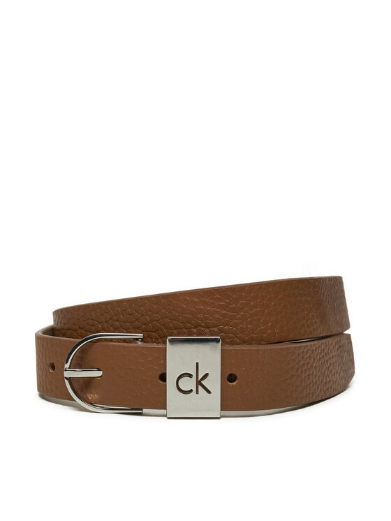Calvin Klein Calvin Klein Ženski pas Ck Loop Thin Round Buckle 2.5 K60K612856 Rjava