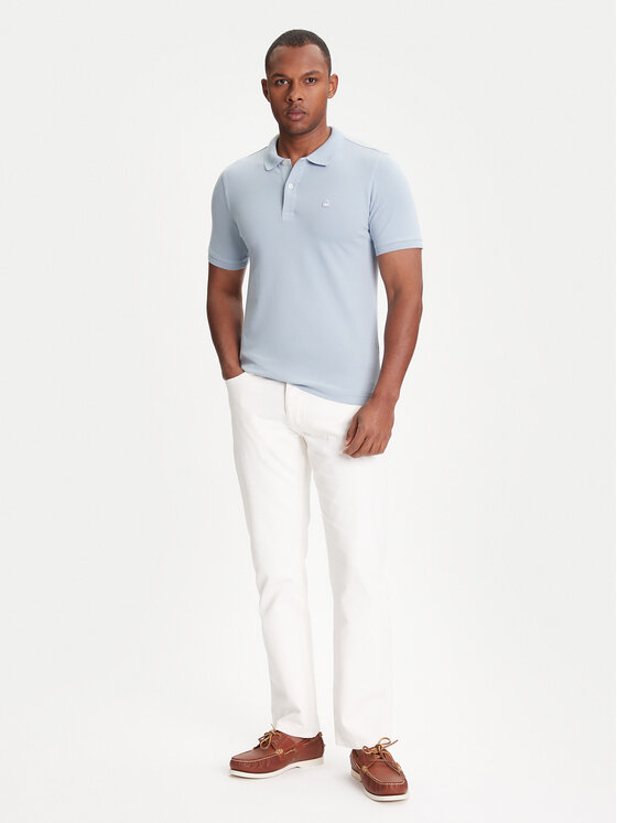 United Colors Of Benetton United Colors Of Benetton Polo 3WG9U301Z Niebieski Slim Fit