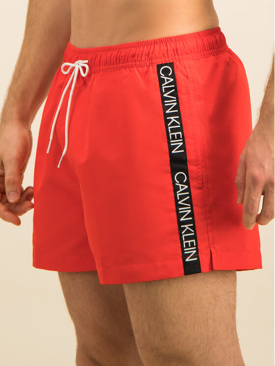 Calvin Klein Swimwear Calvin Klein Swimwear Pantaloni scurți pentru înot Drawstring KM0KM00457 Roșu Regular Fit