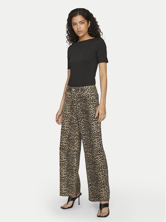 Vila Vila Jeans hlače Chia 14105638 Bež Wide Leg