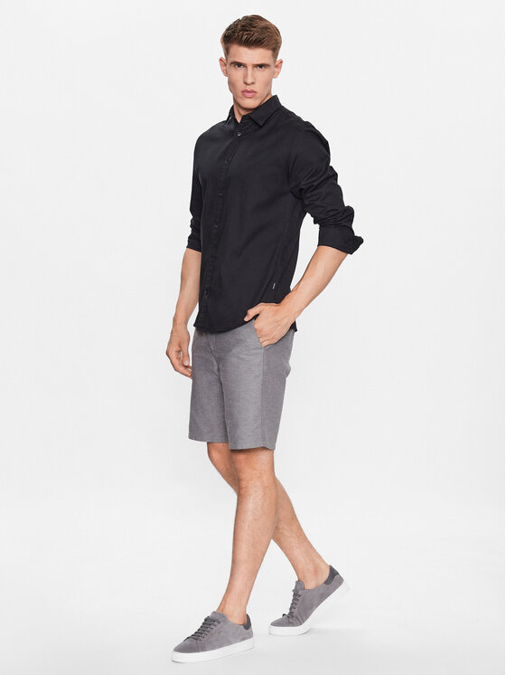 Jack&Jones Jack&Jones Košile Gingham 12181602 Černá Slim Fit