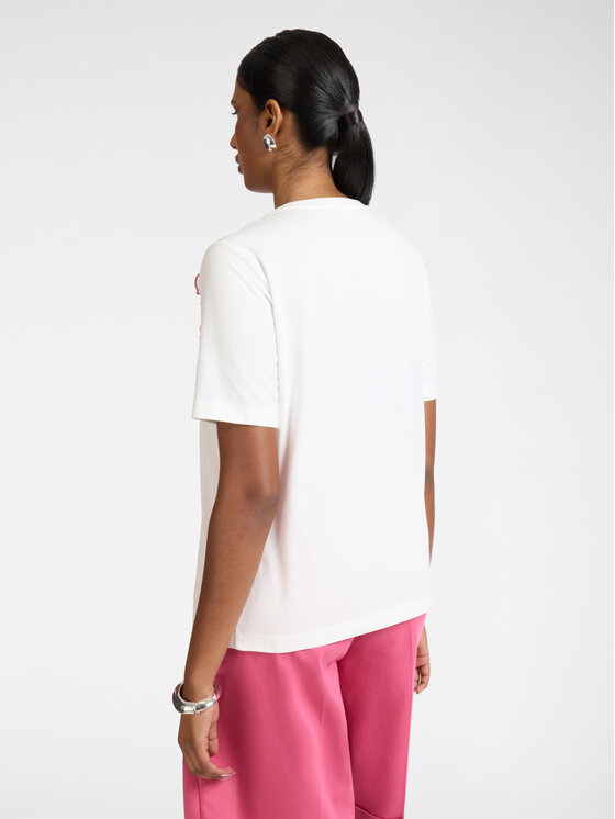 Elena Mirò Elena Mirò T-Shirt G345Z200665N011 Biały Regular Fit
